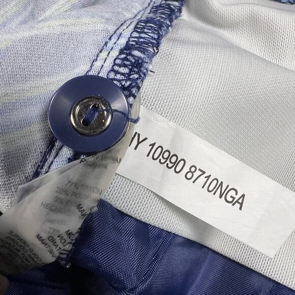 EPNY Golf Tricolor Dash Diagonal Shorts Inky Blue Multi Fitted Stretch Size M - Picture 9 of 12